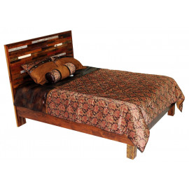 Деревянная кровать под старину из массива дуба №7