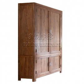 Шкаф деревянный для спальни из массива ясеня №1