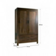 Шкаф деревянный для спальни из массива ясеня №4