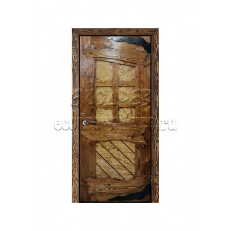 Дверь межкомнатная под старину из дерева массива сосны №4
