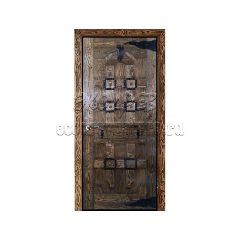 Дверь межкомнатная под старину из дерева массива сосны №5