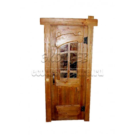 Дверь межкомнатная под старину из дерева массива сосны №6