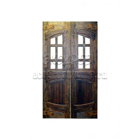 Дверь межкомнатная под старину из дерева массива сосны №11
