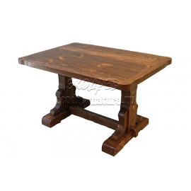 Деревянный стол 130x80 под старину из массива сосны Ришелье