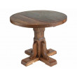 Деревянный стол 90x90 под старину из массива сосны Рошфор, круглый