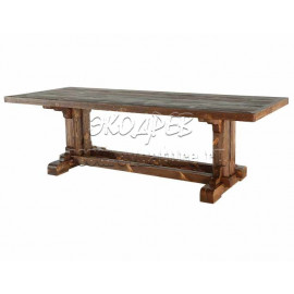 Деревянный стол 300x100 под старину из массива сосны Трапезный