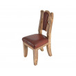 Деревянный стул под старину из массива сосны Атос мягкий