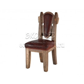 Деревянный стул под старину из массива сосны Франциск мягкий