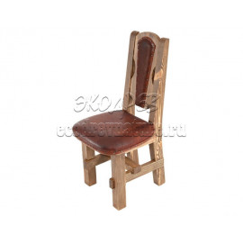 Деревянный стул под старину из массива сосны Рошфор мягкий
