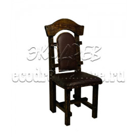Деревянный стул под старину из массива сосны Солерно мягкий