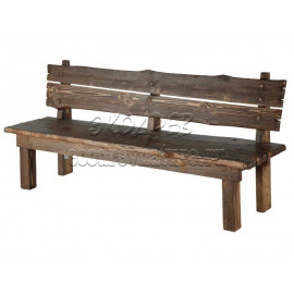 Деревянная скамейка под старину 2 м. из массива сосны Викинг